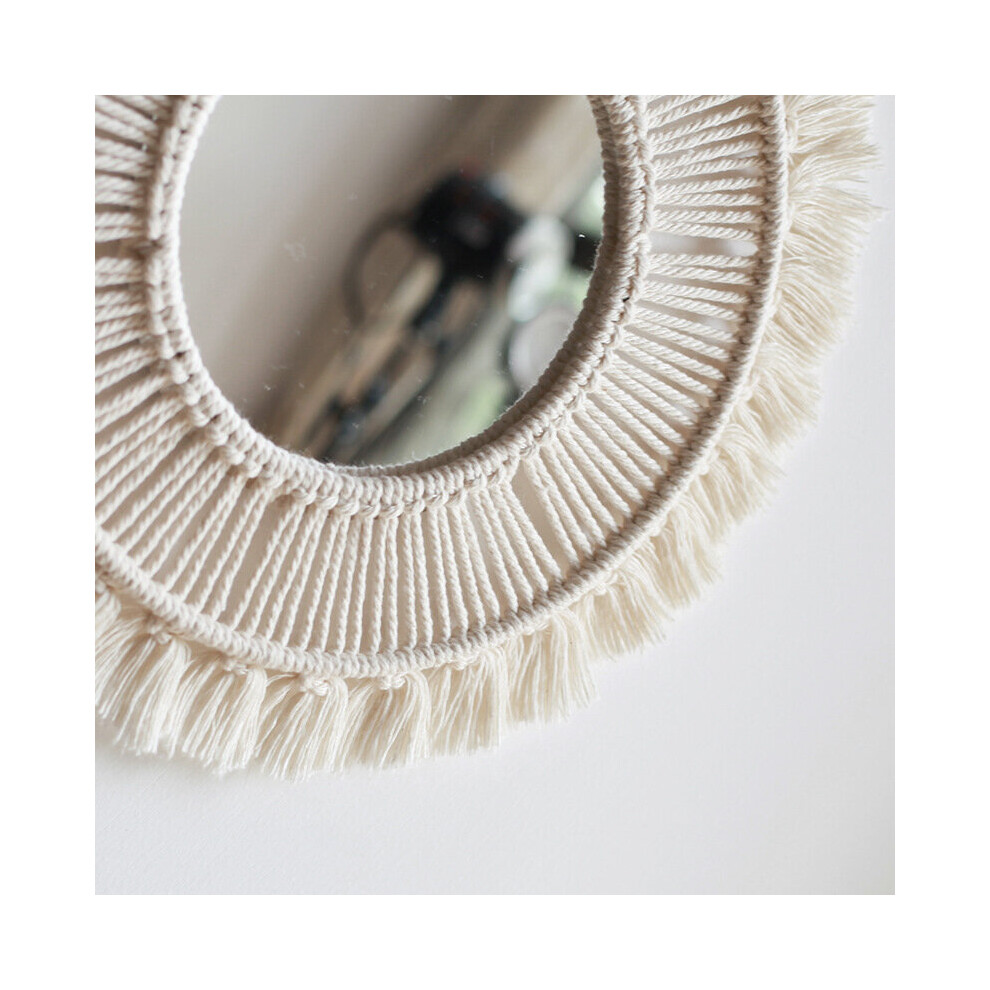 Wall Hanging Mirror Nordic Decor Bohemian Woven Tapestry Bedroom Decor Mirror Wall Decor Child Room Decorative Mirror - Image 5