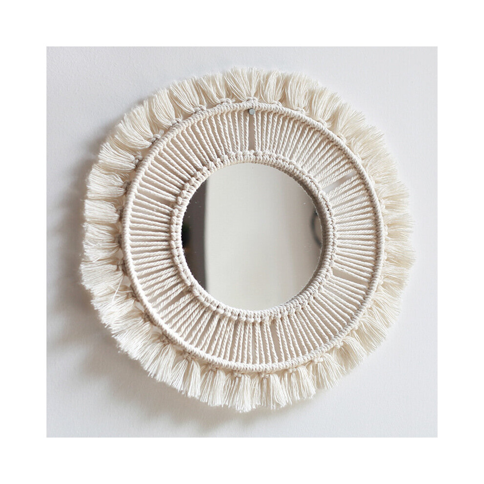 Wall Hanging Mirror Nordic Decor Bohemian Woven Tapestry Bedroom Decor Mirror Wall Decor Child Room Decorative Mirror