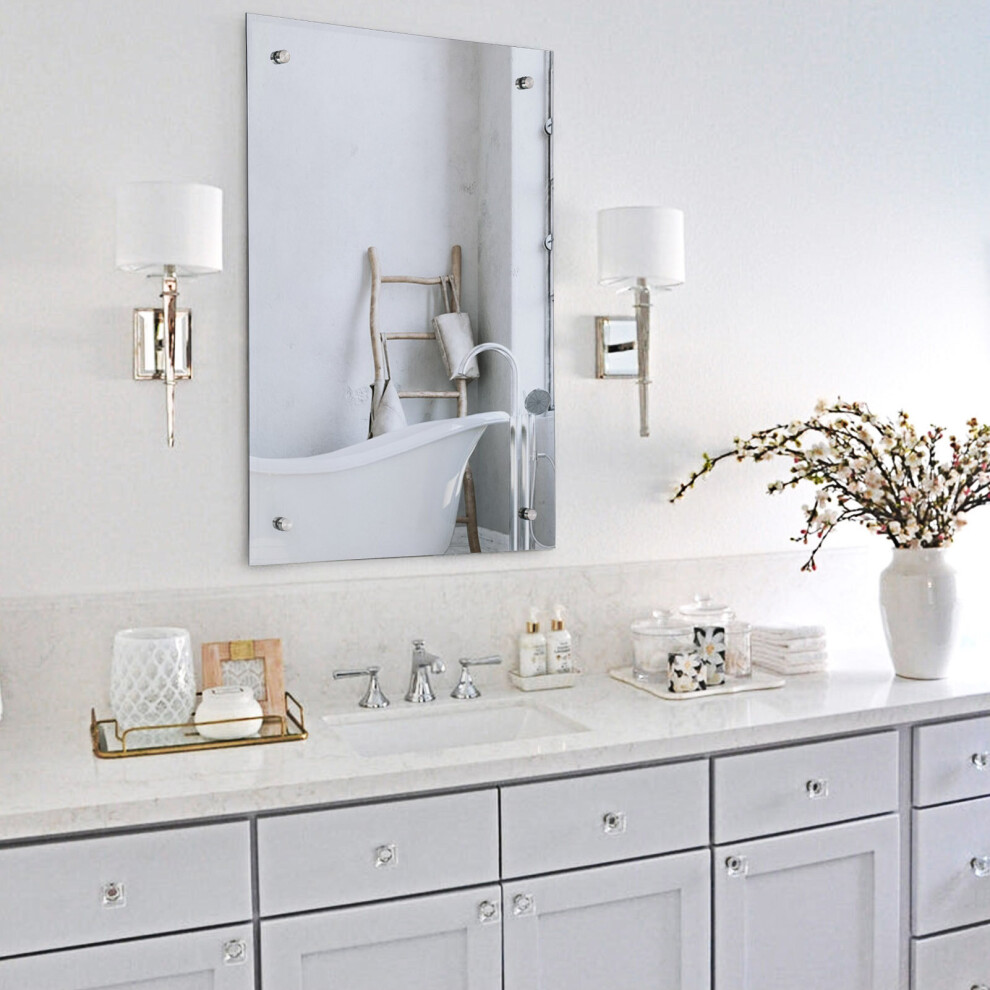 Wall Mirror 40x60cm Glass Home Bedroom Vanity Makeup Dressing Decor