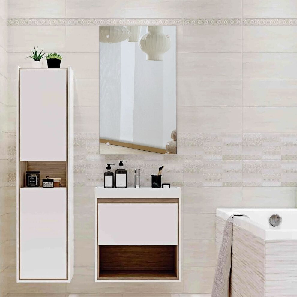 Wall Mirror 50x70cm Glass Home Bedroom Vanity Makeup Dressing Decor