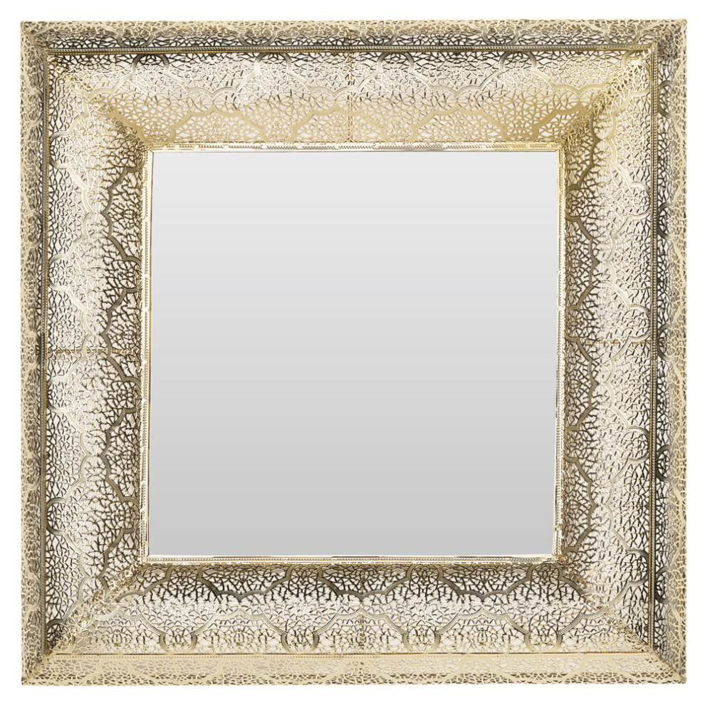 Wall Mirror 60 x 60 cm Gold PLERIN
