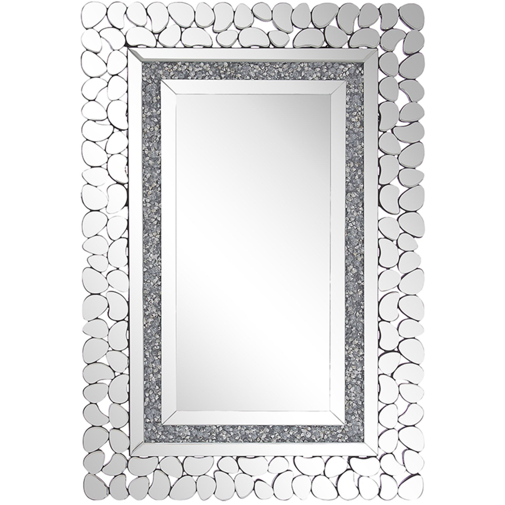 Wall Mirror 60 x 90 cm Silver PABU