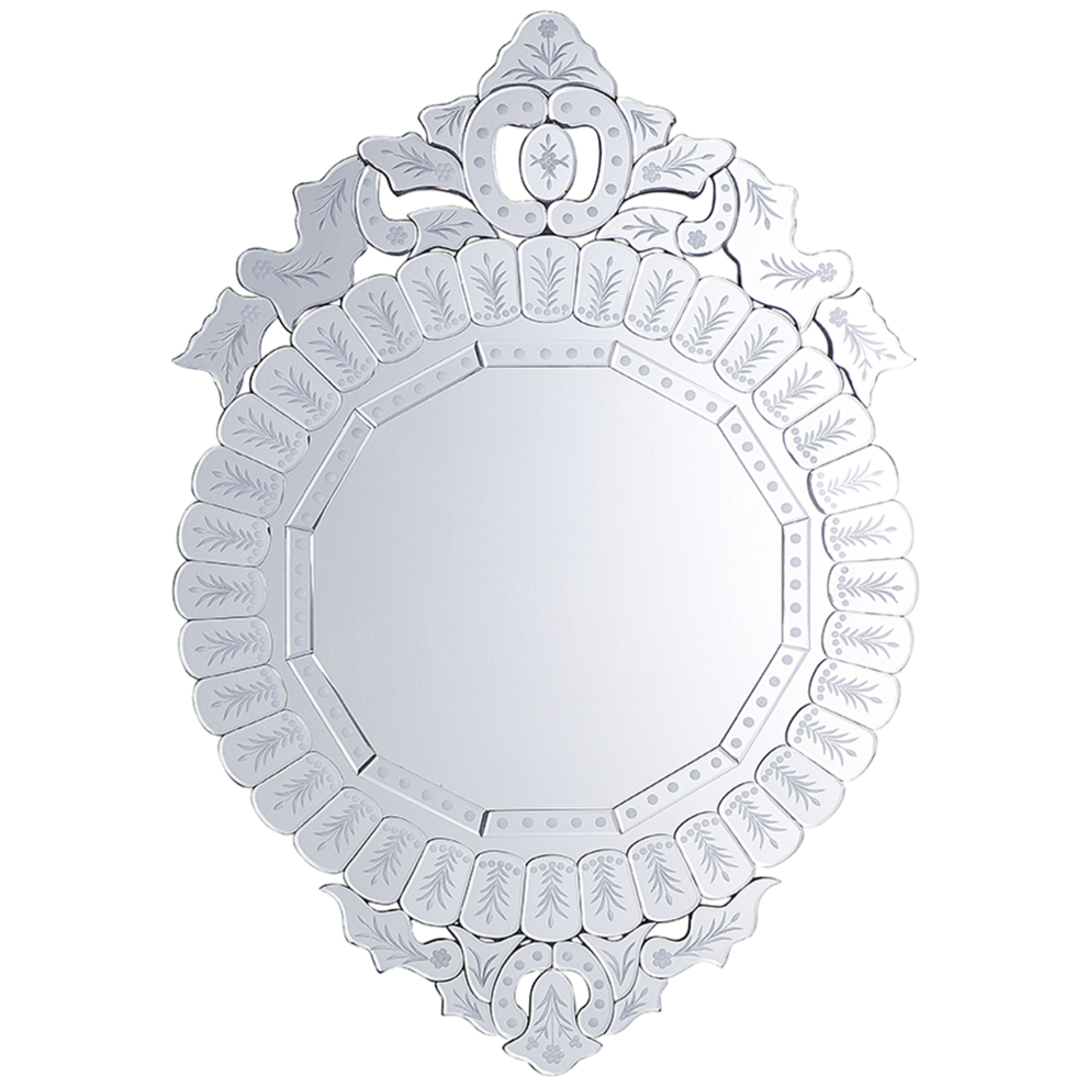 Wall Mirror 67 x 100 cm Silver CRAON