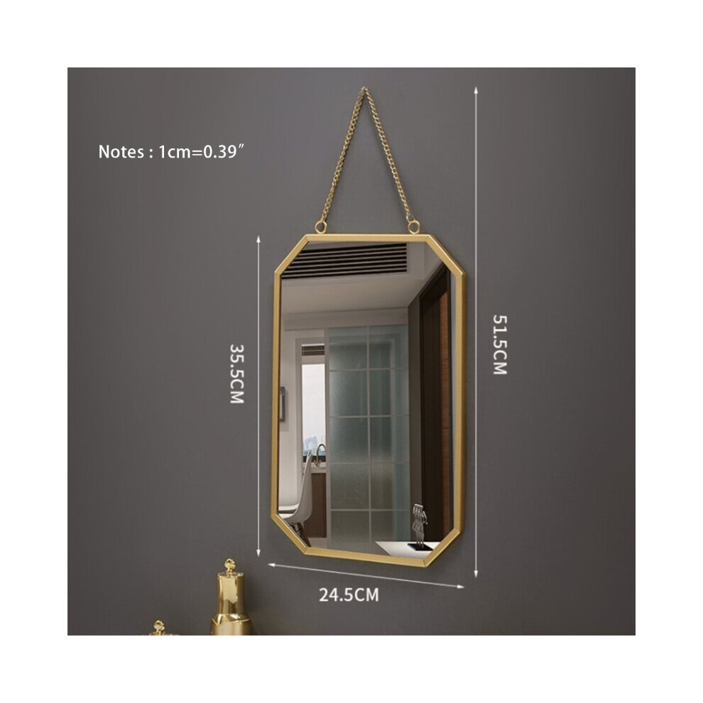 Wall Mounted Mirror Nordic Style Iron Square Mirror for Bathroom Dormitory Decoration Cosmetic Mirror Retro Art Hanging Crafts - Image 6