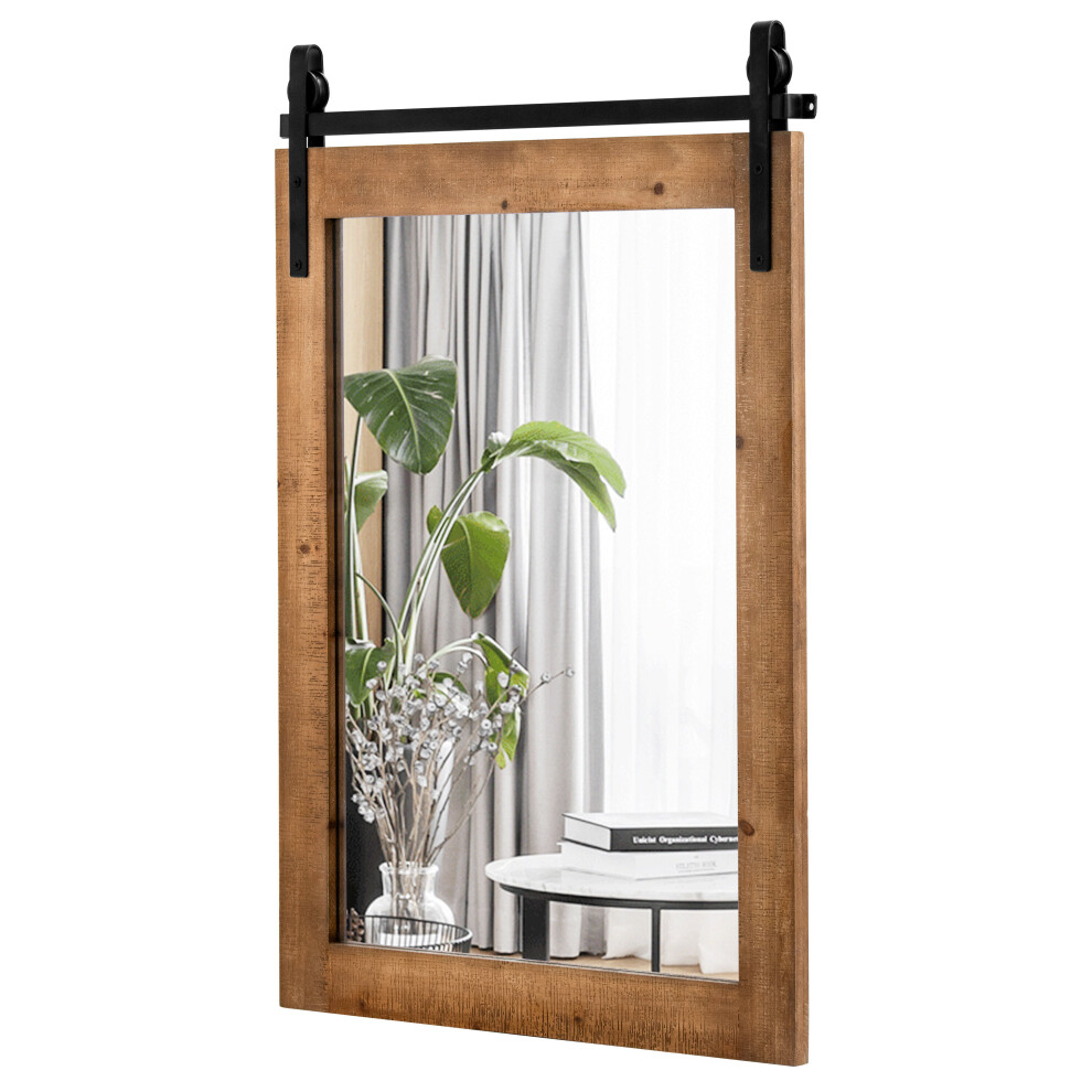 Wall Mounted Mirror Vanity Make Up Farmhouse Wall Rectangle Decorative