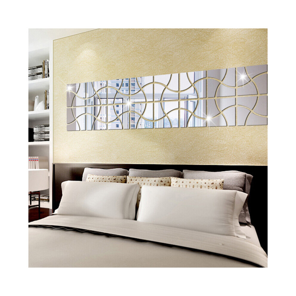 Wall Stickers Square DIY Mirror Stickers Bedroom Bath Room Mirrored Furniture Wall Mirrors For Living Room Wall Mirror Decor