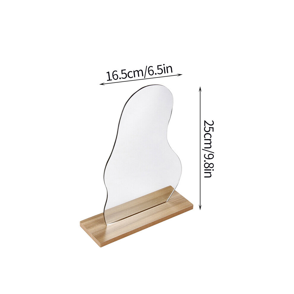 Wavy Makeup Mirror with Base Irregular Bedroom Table Mirror Rimless Women Beauty Mirrors Home Decor Supplies Espejo