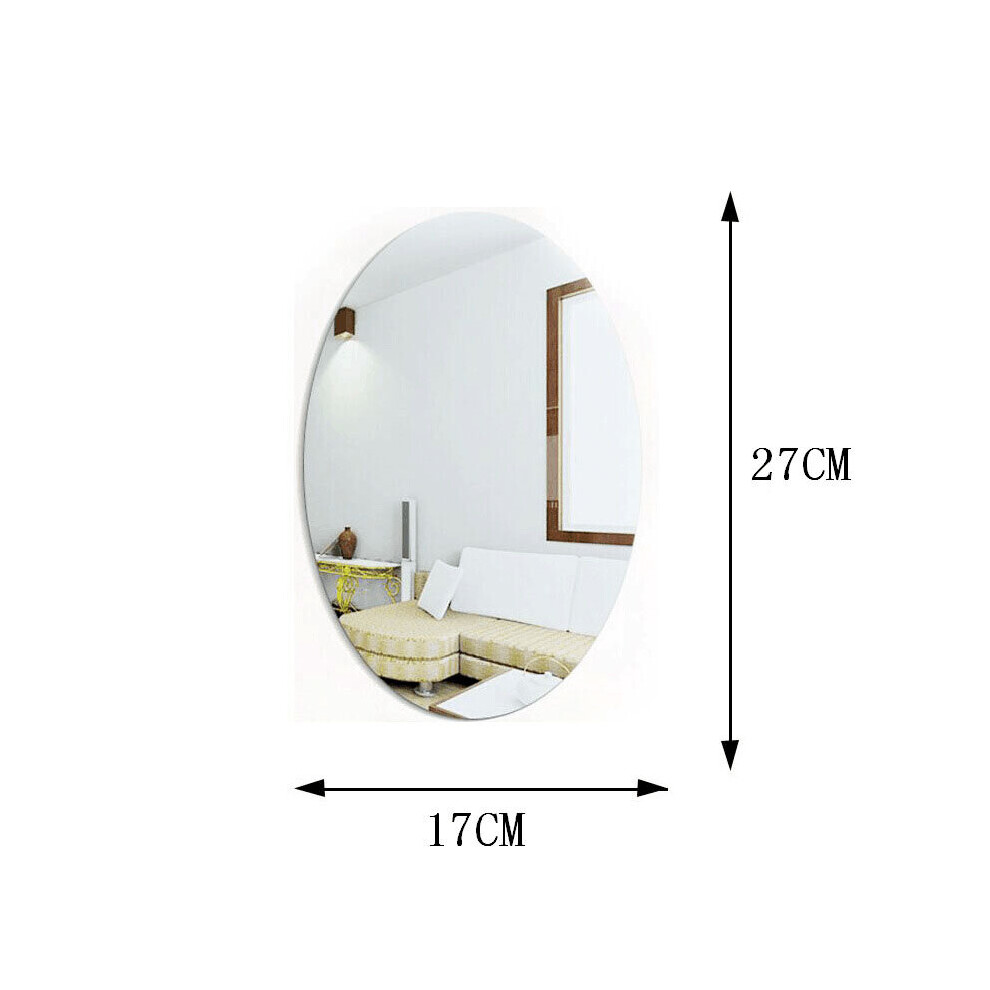 Wonderlife Mirror Wall Self-adhesive Oval Acrylic Self-adhesive Mirror Sticker Household Decoration Hd Glass Soft Mirror