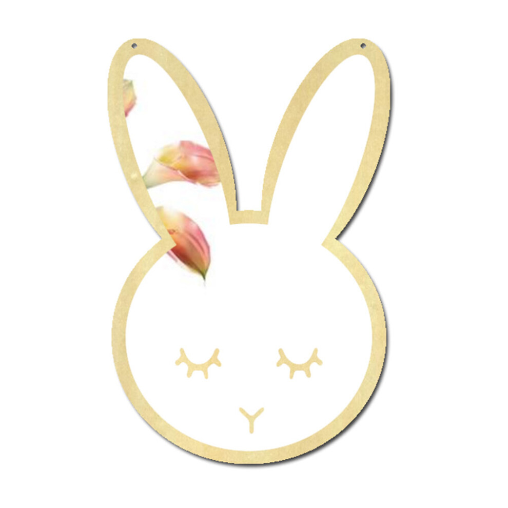 Wooden Acrylic Home Furnishing Wall Decor Mirror For Baby Room Childrens Creative Decoration Cartoon Bunny Wall Mirror