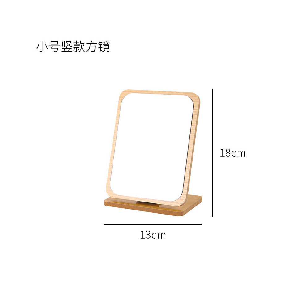 Wooden Folding Table Makeup Cream Glue Mirror DIY Beauty Dressing Dormitory Desktop Stand Portable