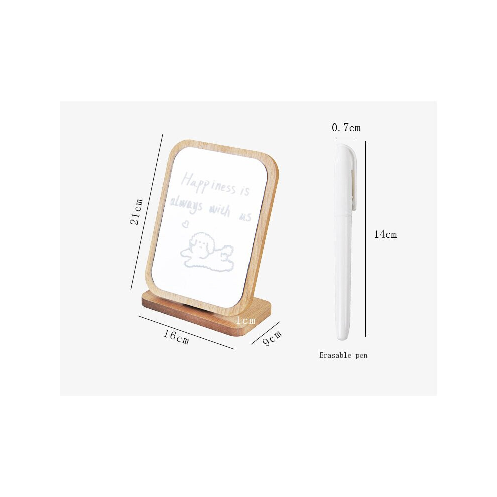 Wooden Makeup Mirror INS ? Tyle Fixed Angle Student Dormitory Erasable Pen Home Decoration Table Mirrors