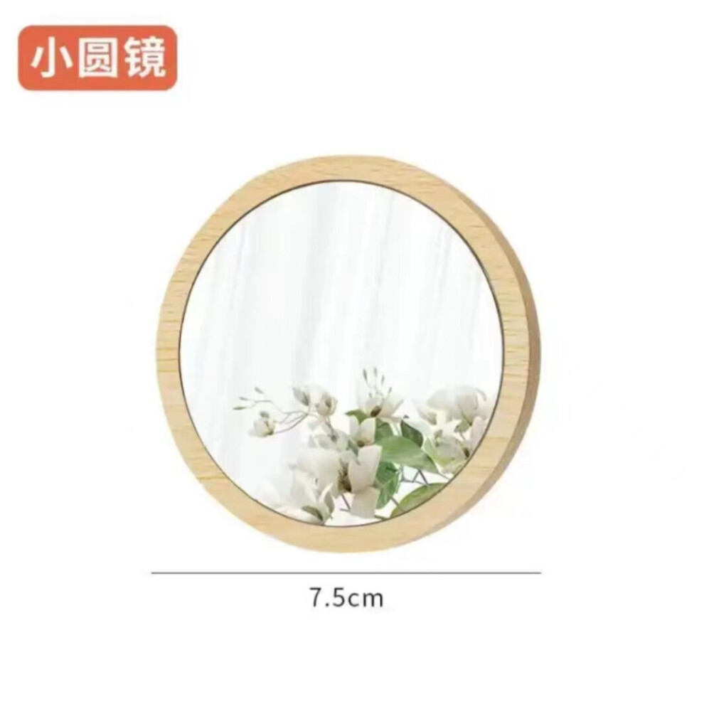 Wooden Makeup Mirror Ladies Makeup Desktop Rotating Mirror Rectangle Shape Cosmetic Mirror For Assemble 3 Szie