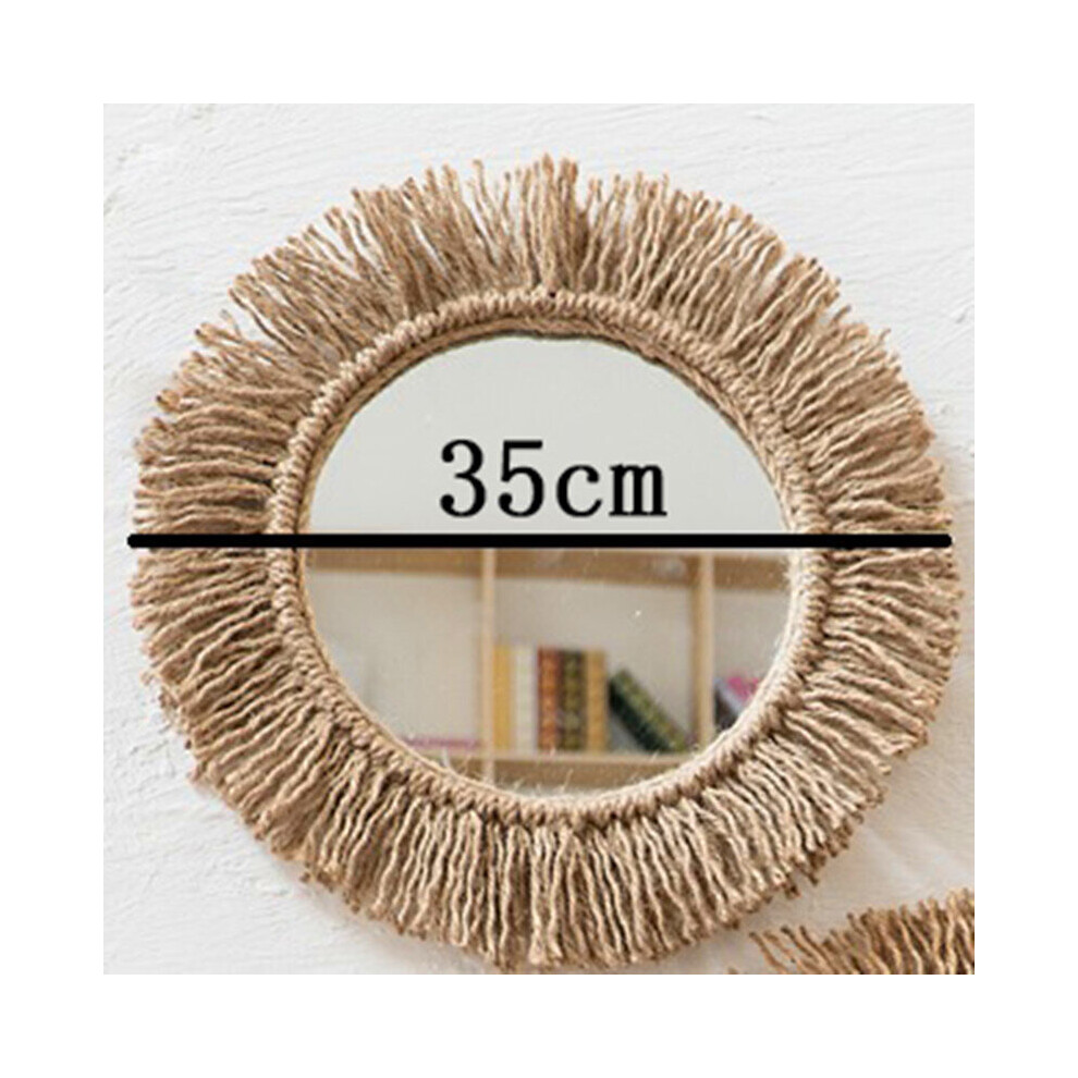 Woven Hemp Rope Mirror Nordic RETRO Art Circular Mirror Living Room Decoration Mirror Coffee Shop Boho Decor - Image 6